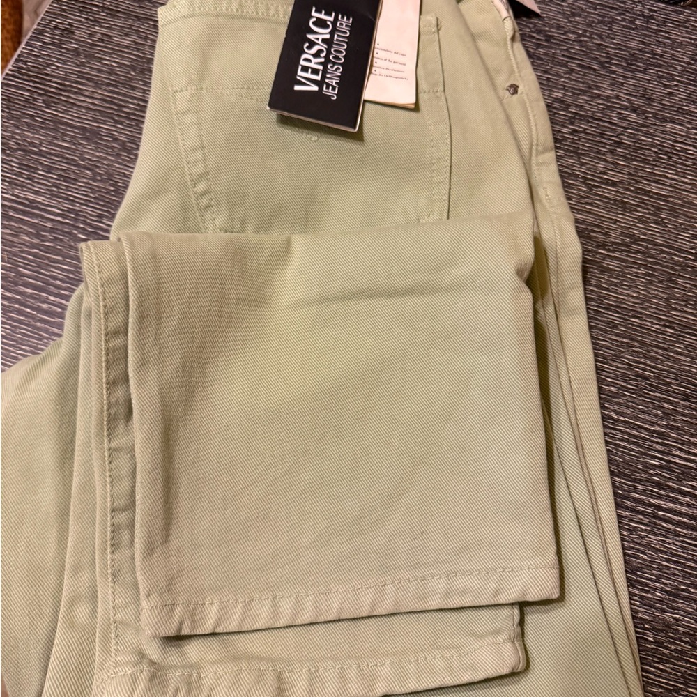 Versace Light Olive Green Trousers